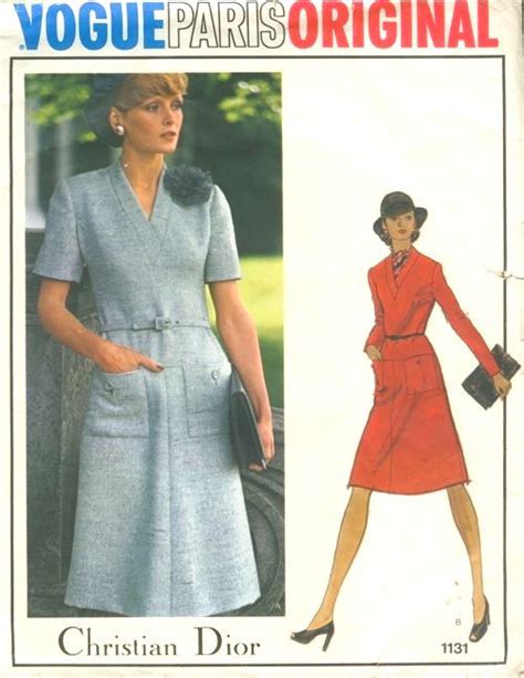 dior vintage paper pattern|1970s Vintage VOGUE Sewing Pattern B38″ DRESS (1694) By .